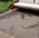 8' X 9' Beige Indoor Outdoor Area Rug