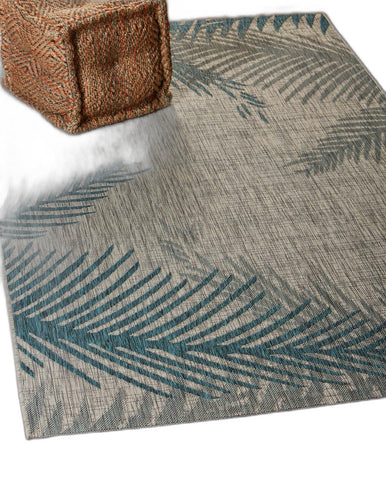 8' X 9' Gray Indoor Outdoor Area Rug