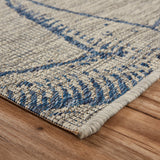5' X 7' Blue And Gray Starfish Indoor Outdoor Area Rug
