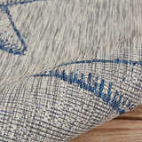 5' X 7' Blue And Gray Starfish Indoor Outdoor Area Rug