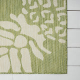 5' X 7' Green Indoor Outdoor Area Rug