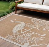 8' X 10' Beige Indoor Outdoor Area Rug