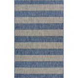 2' X 3' Blue And Gray Indoor Outdoor Area Rug