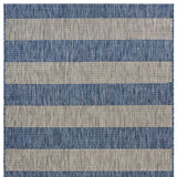 8' X 10' Blue And Gray Indoor Outdoor Area Rug