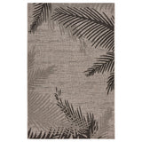 8' X 10' Blue And Taupe Abstract Washable Indoor Outdoor Area Rug