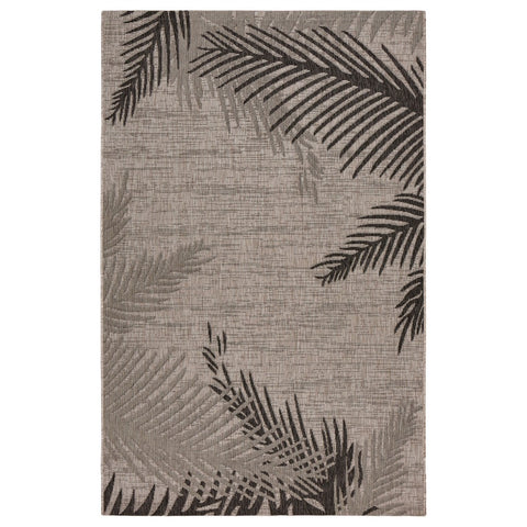 8' X 10' Blue And Taupe Abstract Washable Indoor Outdoor Area Rug