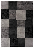 3' X 5' Gray Checkered Power Loom Area Rug