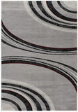 10' Gray Abstract Power Loom Runner Rug