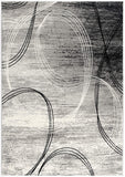 8' X 10' Gray Abstract Dhurrie Area Rug