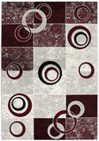 20' Red And White Abstract Runner Rug