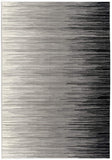 3' X 5' Black And Gray Striped Area Rug