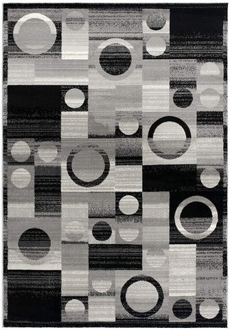 5' X 7' Gray Abstract Dhurrie Area Rug
