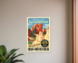 Vintage 1920S Adirondack Mountains Unframed Print Wall Art
