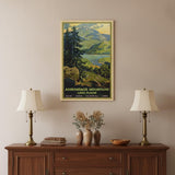 Vintage 1920S Adirondack Mountains Unframed Print Wall Art