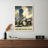 New York Railroad Vintage Travel Unframed Print Wall Art