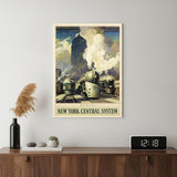 New York Railroad Vintage Travel Unframed Print Wall Art