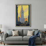 Cleveland Union Terminal Vintage Travel Unframed Print Wall Art