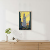 Cleveland Union Terminal Vintage Travel Unframed Print Wall Art
