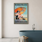 Dunes Beaches Vintage Travel Unframed Print Wall Art