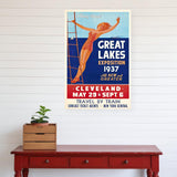 16" X 24" Great Lakes 1937 Vintage Travel Poster Wall Art
