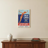 16" X 24" Great Lakes 1937 Vintage Travel Poster Wall Art