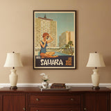 24" X 30" Hotel Sahara C1960S Las Vegas Vintage Travel Poster Wall Art