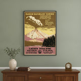 24" X 32" Lassen Volcanic National Park Vintage Travel Poster Wall Art