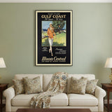 Gulf Coast Golf 1932 Vintage Travel Unframed Print Wall Art