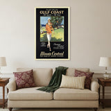 Gulf Coast Golf 1932 Vintage Travel Unframed Print Wall Art