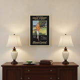Gulf Coast Golf 1932 Vintage Travel Unframed Print Wall Art