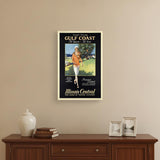 Gulf Coast Golf 1932 Vintage Travel Unframed Print Wall Art