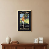 Gulf Coast Golf 1932 Vintage Travel Unframed Print Wall Art