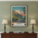 24" X 32" Rainier National Park C1920S Vintage Travel Poster Wall Art