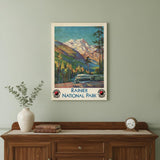11" X 14" Rainier National Park C1920S Vintage Travel Poster Wall Art
