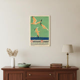 12" X 18" Birds Over Lake Michigan C1929 Vintage Travel Poster Wall Art