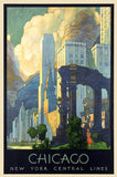 Vintage 1929 Chicago Vacation Travel Unframed Print Wall Art