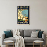 Vintage 1929 Chicago Vacation Travel Unframed Print Wall Art