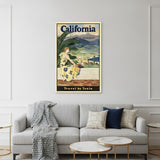 Vintage 1934 California Travel Unframed Print Wall Art