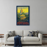 Washington Dc Vintage Travel Unframed Print Wall Art