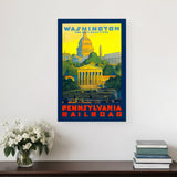Washington DC Vintage Travel Unframed Print Wall Art