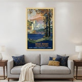 West Point New York Vintage Travel Unframed Print Wall Art