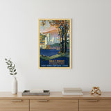 West Point New York Vintage Travel Unframed Print Wall Art