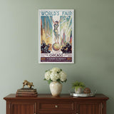Vintage 1933 Chicago Worlds Fair Unframed Print Wall Art