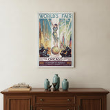 Vintage 1933 Chicago Worlds Fair Unframed Print Wall Art