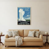 36" x 48" Yellowstone National Park c1938 Vintage Travel Poster Wall Art