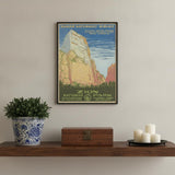 11" x 14" Zion National Park c1938 Vintage Travel Poster Wall Art