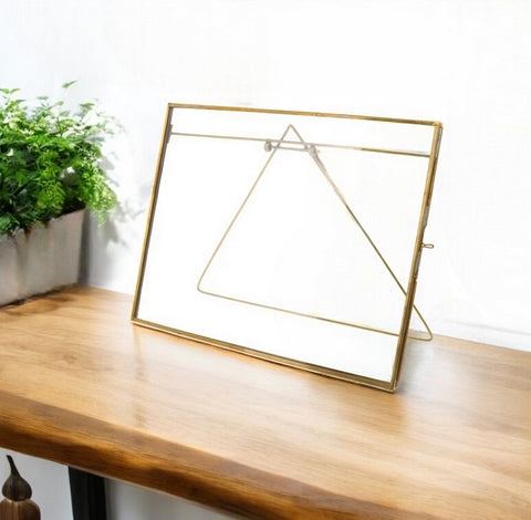 Multiple Sizes Gold Metal Tabletop Picture Frame