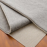 4' x 6' Ivory Striped Weave Non Slip Rug Pad