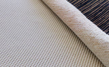 5' x 7' Ivory Striped Weave Non Slip Rug Pad