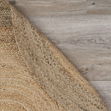 5' X 7' Natural Jute Hand Braided Oval Rug